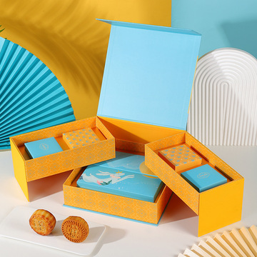 方形高档月饼礼盒端午中秋节日礼品盒国潮六色月饼包装盒子批发