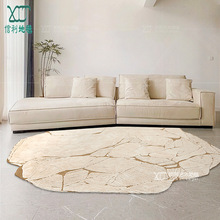 不规则地毯客厅法式轻奢手工腈纶卧室床位毯意式极简异型羊毛加丝