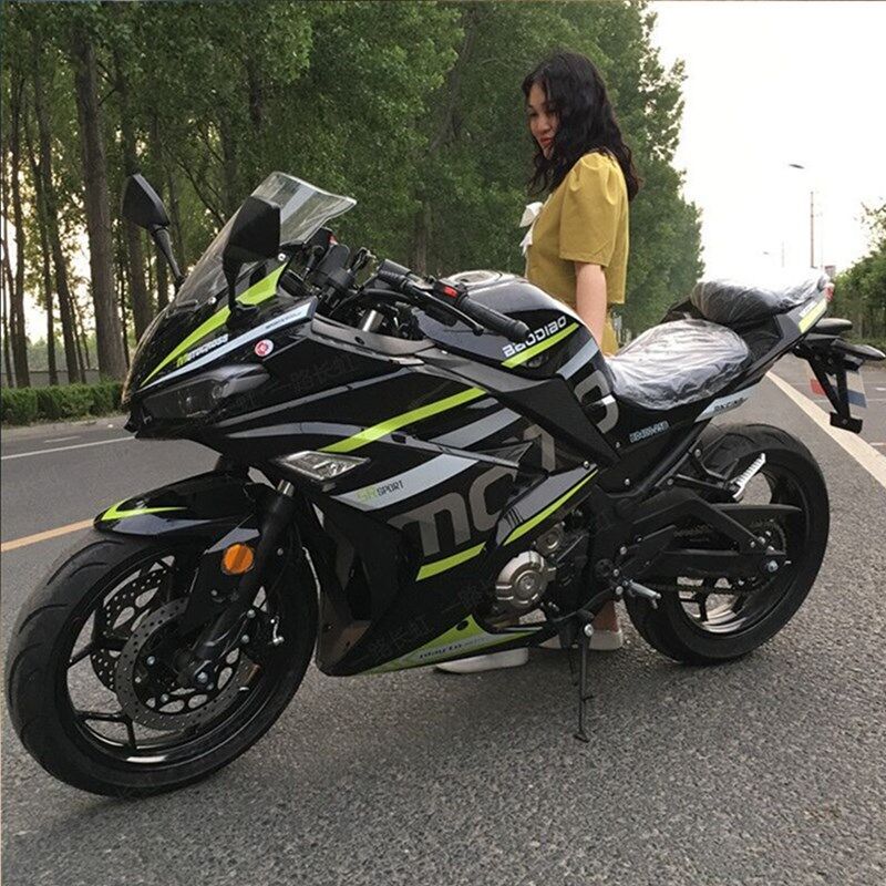 公路赛摩托车地平线小忍者二手川崎女跑车燃油r3北极光v6趴赛机车