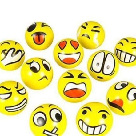 玩具球释放压力经典笑脸球 emoji face 12pcs-阿里巴巴