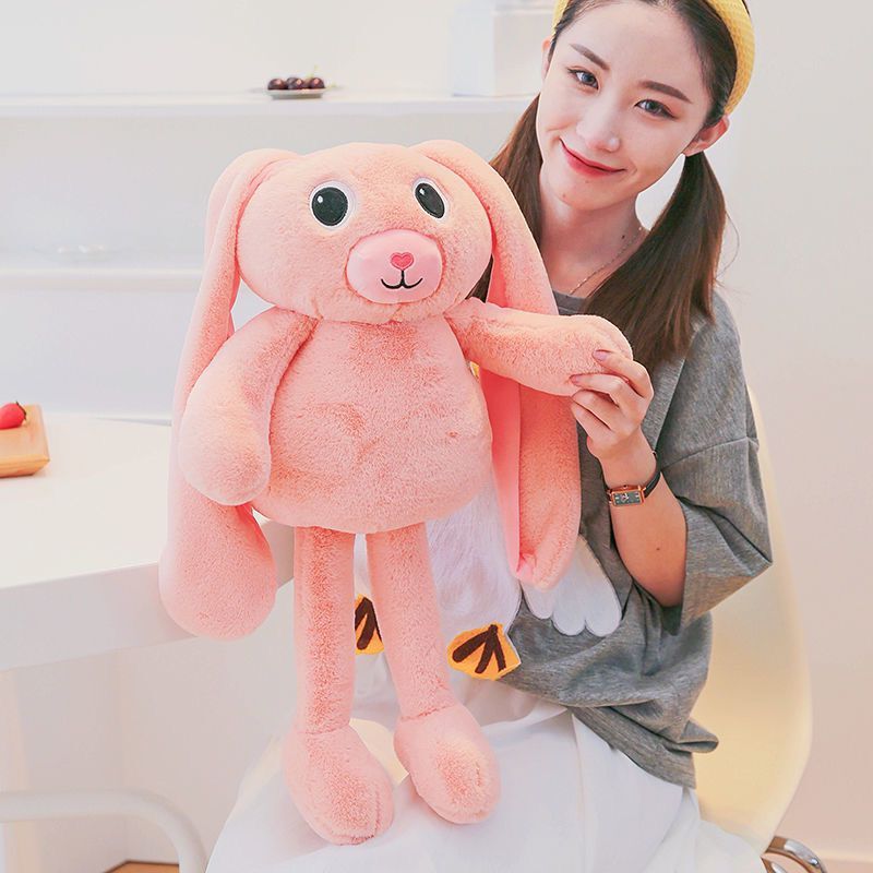 ins抖音网红拉耳兔子毛绒玩具公仔娃娃玩偶可爱小兔子公仔娃娃