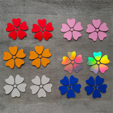 外贸汽车划痕贴幸运花朵个性创意遮挡五瓣花改装车贴纸装饰电动车