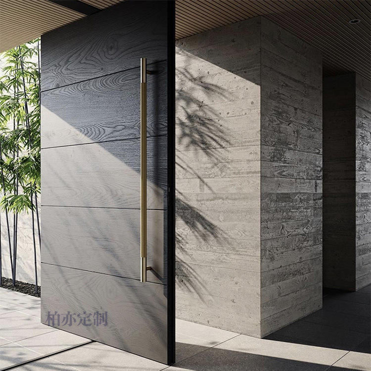 转轴门入户门别墅大门实木旋转门原木门外贸大门办公室门复合门