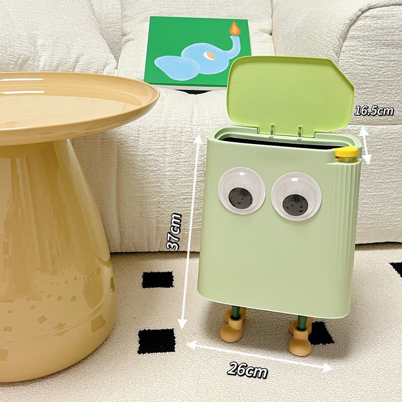 Xiaohongshu Hot Ins Style Living Room Home Toilet Kitchen and Bedroom Press Type Good-looking Trash Can with Feet