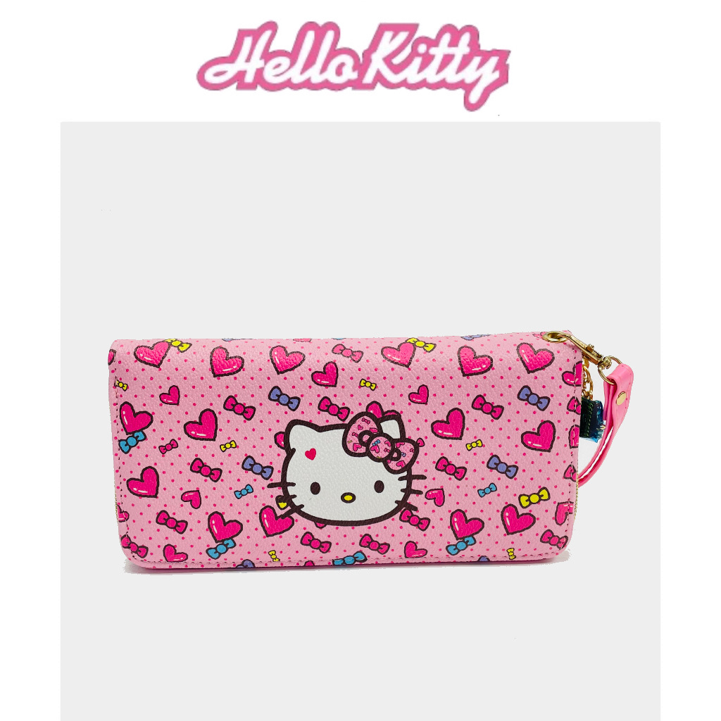 凯蒂猫卡通钱包女长款拉链皮夹hellokitty女士时尚手提零钱包收纳