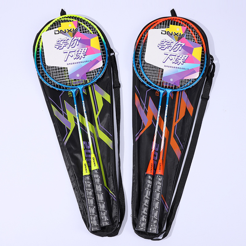 Durable Alloy Badminton Racket Outdoor Sports Badminton Racket Ultra-Light Non-Slip Badminton Racket for Beginners