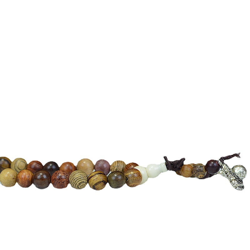 Duobao Beads Rosary Bracelet 108 Women's Bracelet Rosewood Chicken Wing Wood Yellow Pear Wenwan Small Jewelry Manufacturer