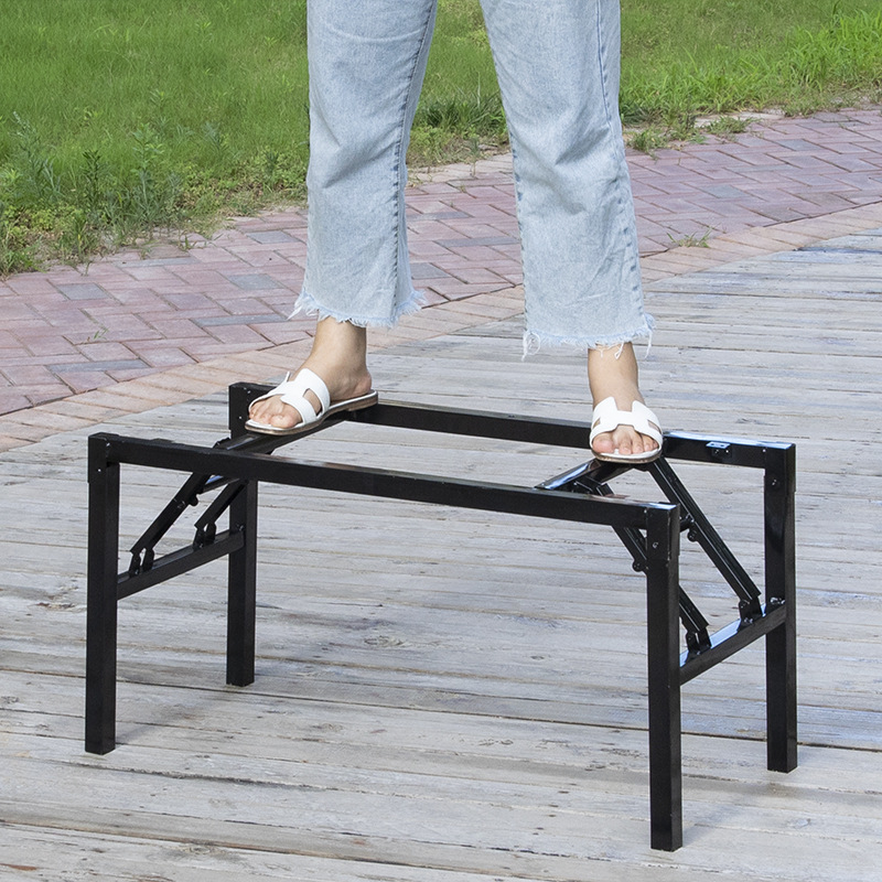 金属折叠桌腿铁艺支架餐桌腿架桌子腿桌架折叠桌架子简易桌脚