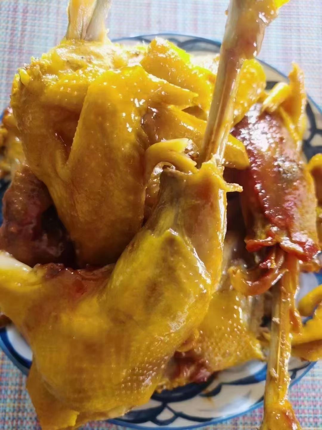 广东温氏盐焗鸡客家特产手撕白切熟食鸡加热即食整只美食烧鸡