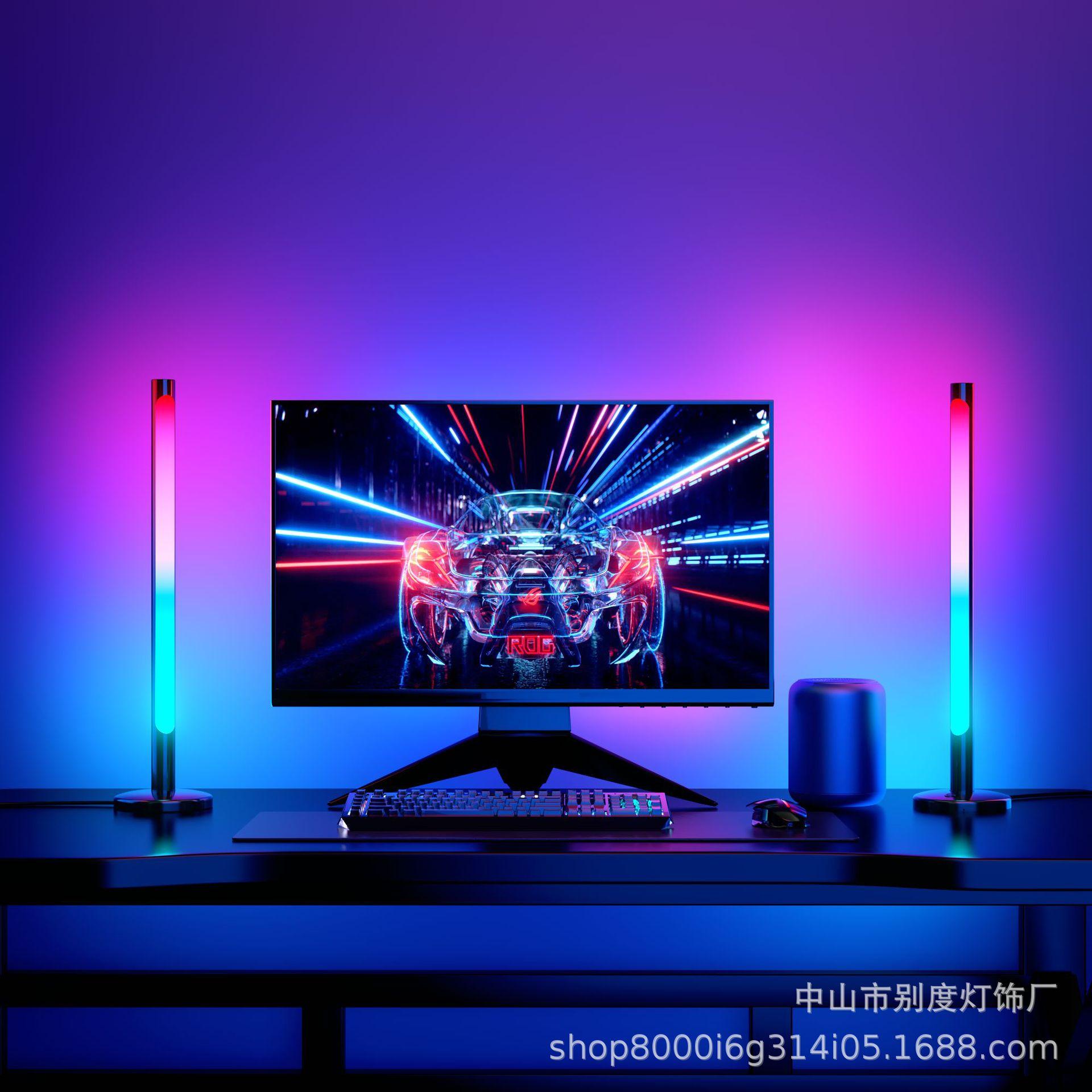 电脑桌面氛围灯rgb幻彩拾音 电竞房气氛灯电视背景音乐台灯节奏灯