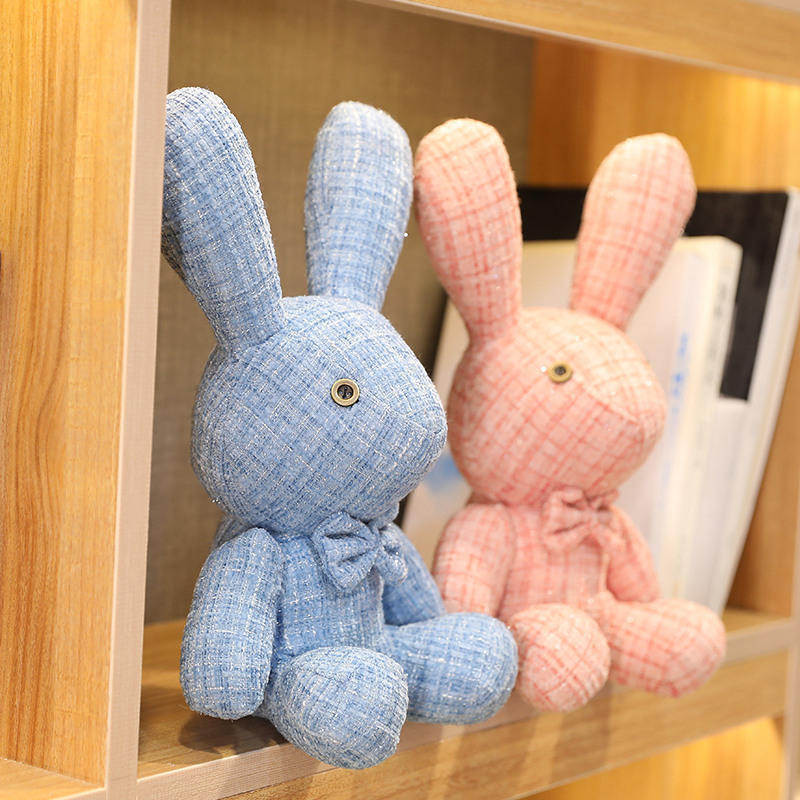 新品布艺风情兔公仔跨境批发毛绒兔子布娃娃儿童节玩具送女生礼物
