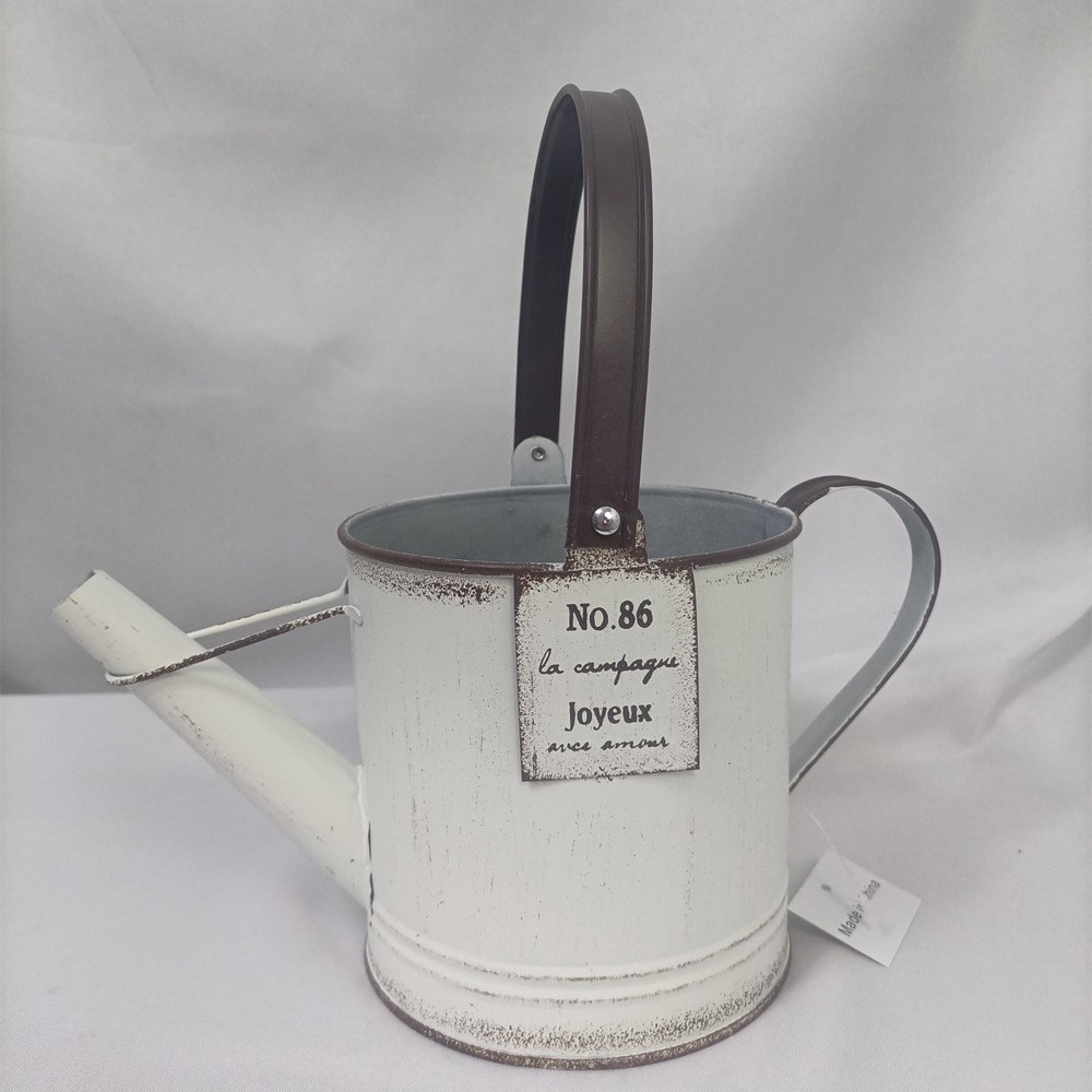 外贸原单出口铁艺杂货日系花盆韩系花盆法式复古做旧花插挂件花器