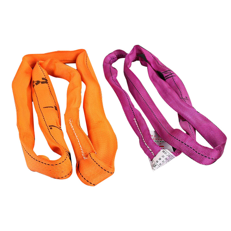 Flexible Lifting Belt Hanging Tree Webbing Sling 5 Times Color Flexible Sling Polyester Lifting Double Buckle Lifting Belt