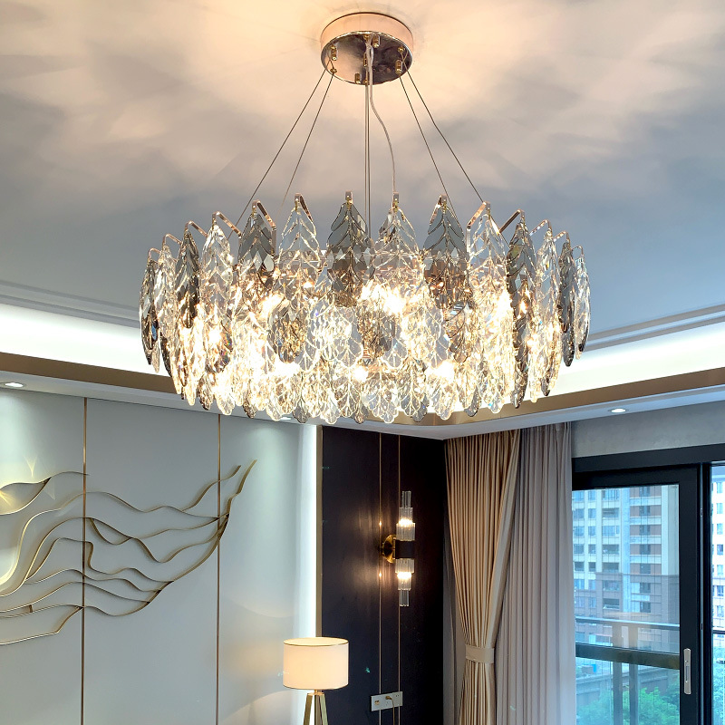 轻奢水晶吊灯后现代简约大气客厅灯餐厅吊灯创意个性卧室房间灯具