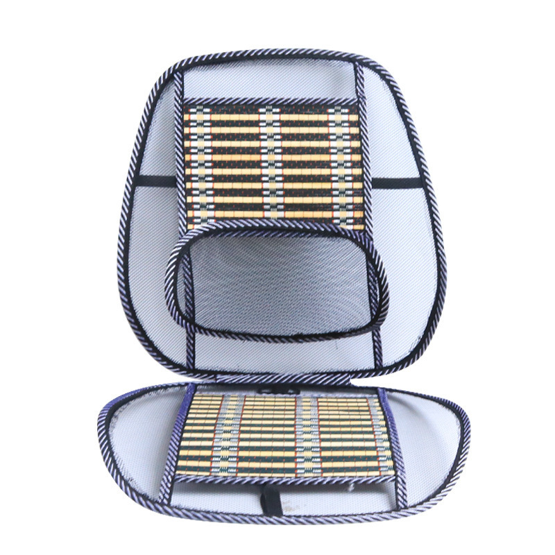 Summer Car One-Piece Steel Wire Cushion Car Massage Bamboo Silk Cushion for Home and Car Breathable Lumbar Support Pillow Seat Cushion