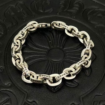 ch潮牌古家手链嘻哈复古克罗伈粗字母手链龙虾扣手环ins批发代发