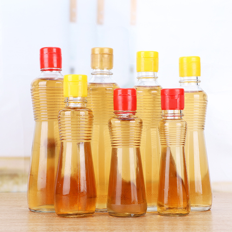 透明香油瓶220ml 300ml 400ml 500ml螺丝麻油瓶密封厨房油瓶批发