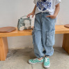 Cute girl 2022 Spring children solar system cowboy work clothes Ankle banded pants CUHK ins Casual slacks Cute girl 2022 Spring children solar system cowboy work clothes Ankle banded pants CUHK ins Casual slacks