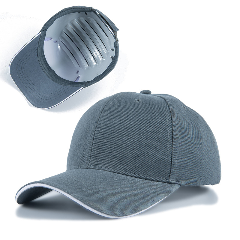 轻便防撞帽工厂防碰撞帽子劳保防护帽夏季户外鸭舌棒球帽头盔塑料