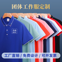 广州POLO衫定制logo 翻领短袖棉T恤定做团体服班服文化衫定制刺绣