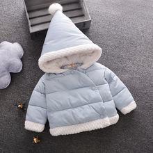 儿童冬季加绒加厚棉衣一件代发韩版小女童冬款连帽棉服外套607