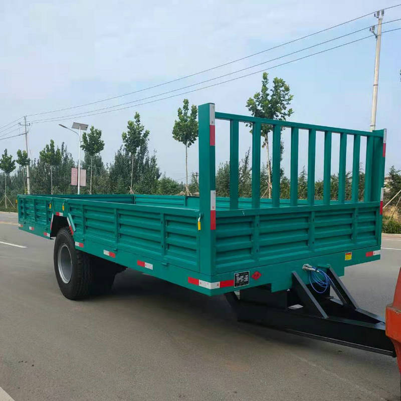 农用拖拉机带的平板车 液压后翻自卸的拖车斗 厂区农田运输拖斗