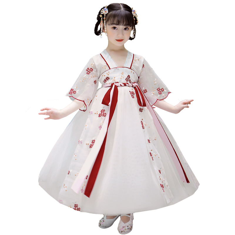 儿童汉服襦裙2020新款中国风童装女宝宝古风公主裙女童古装连衣裙