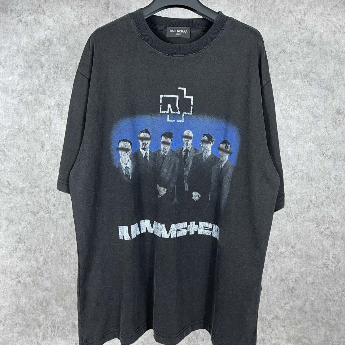 高版本巴黎b家德国战车乐队世家短袖t恤男女同款宽松os短袖t恤