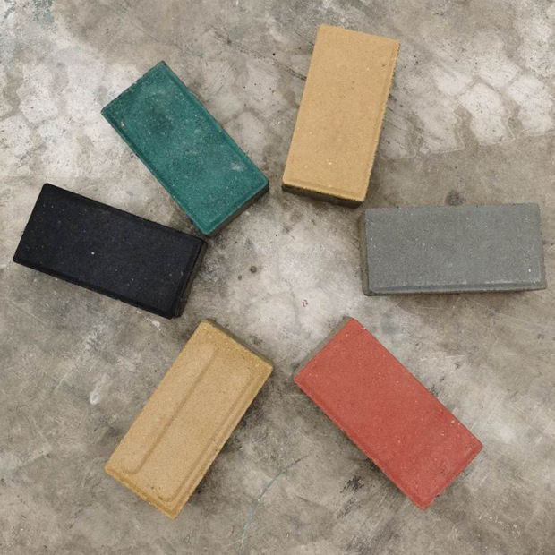 荷兰砖人行道透水砖通体彩砖马路铺设砖定制混凝土路面砖面包砖