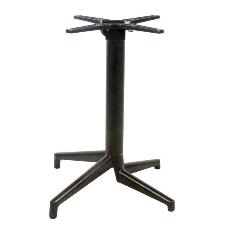 黑色铝合金四爪折叠餐桌脚架佛山厂家 黑色铝合金四脚折叠桌脚架