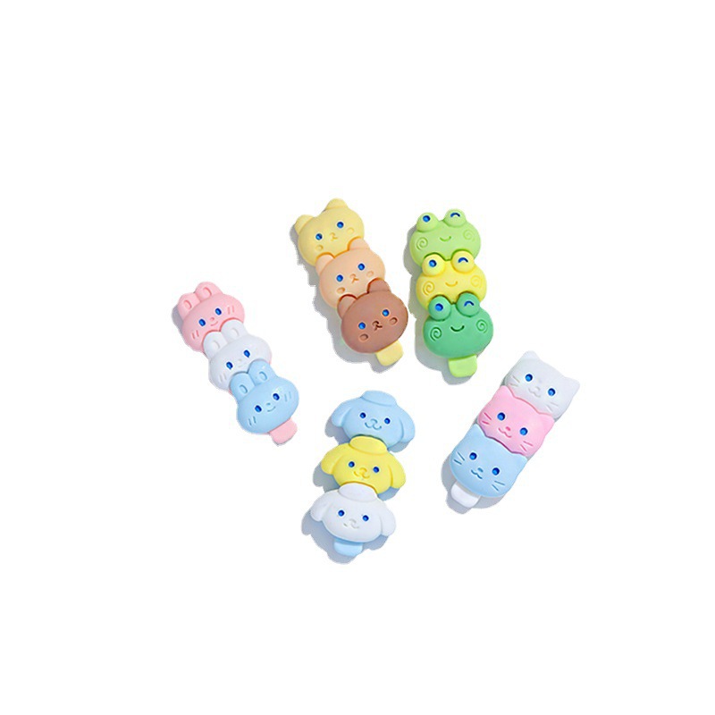 Three-Color Small Animal Ice Sucker Cream Glue Phone Case DIY Material Package Handmade Hair Accessories Resin Accessories