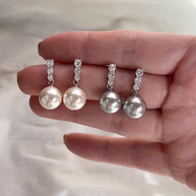 s925纯银珍珠耳环女高级感气质时尚个性设计简约夏季耳钉耳坠耳饰