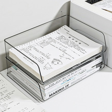 试卷收纳桌面A4文件夹资料置物架透明多层学生宿舍科目分类资料盒