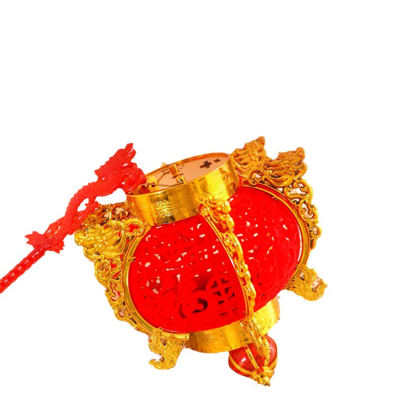 2024 New Spring Festival Lantern Dragon Pendant Festive Lantern Temple Fair Luminous Portable Traditional Decoration GD Flocking