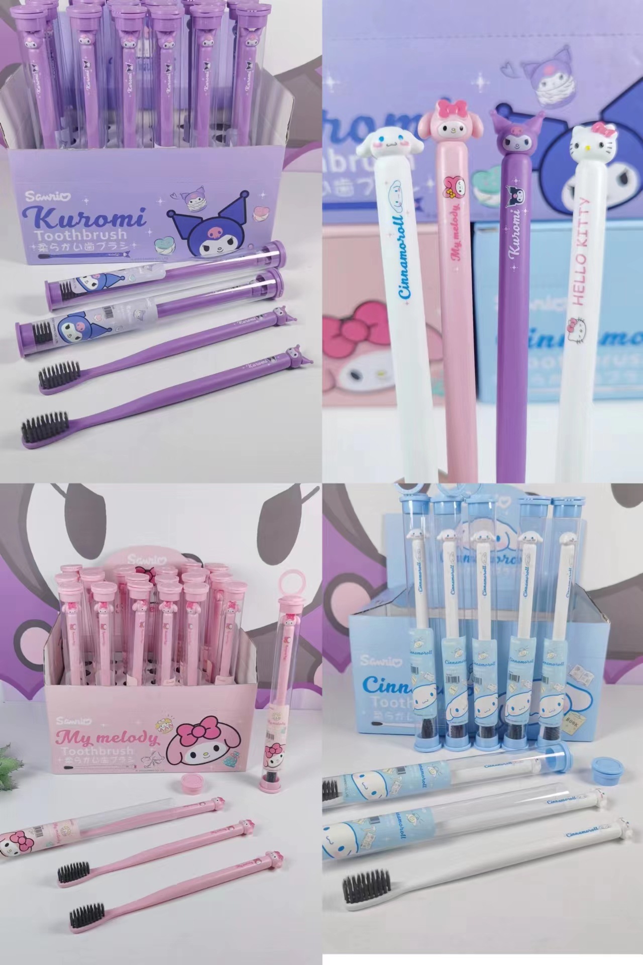 New Sanrio Cartoon Adult Universal Toothbrush Ultra-Fine Soft-Bristle Toothbrush Non-Hurt Gum Travel Portable Toothbrush