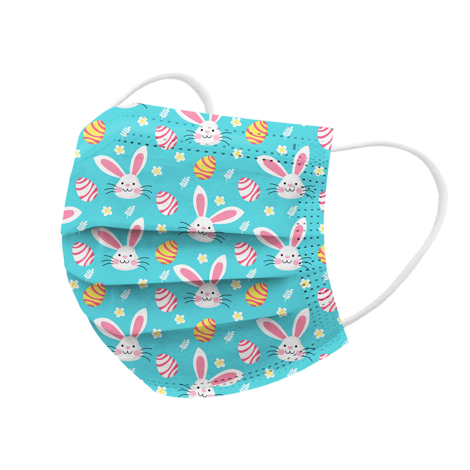 儿童口罩一次性三层熔喷印花口罩 复活节兔子印花口罩 mask kids