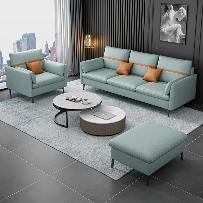 布艺沙发大小户型北欧三人位直排1 2 3组合科技布四人位现代简约