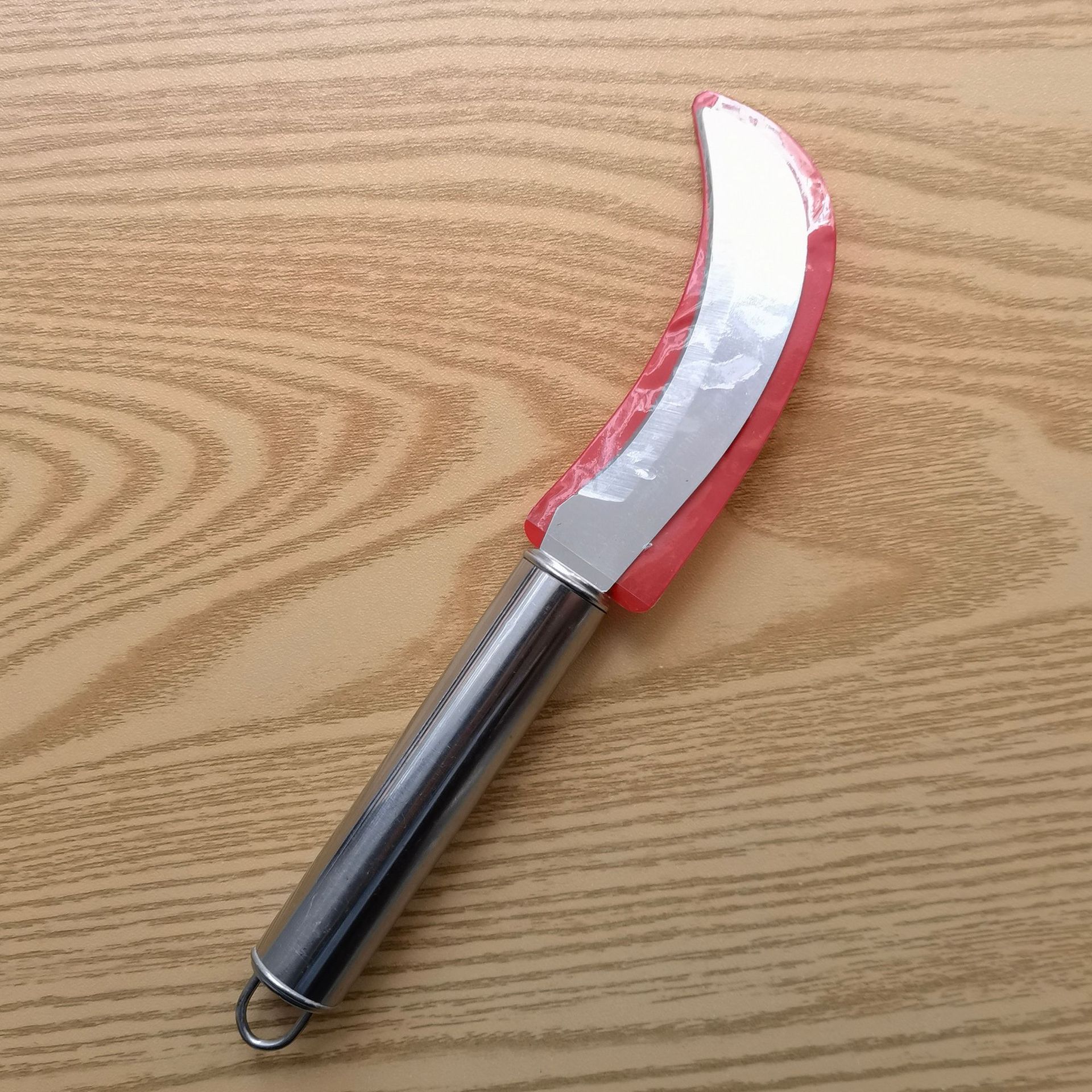 钢柄菠萝弯刀不锈钢圆柄削皮刀水果刀香蕉刀菠萝蜜专用刀家用