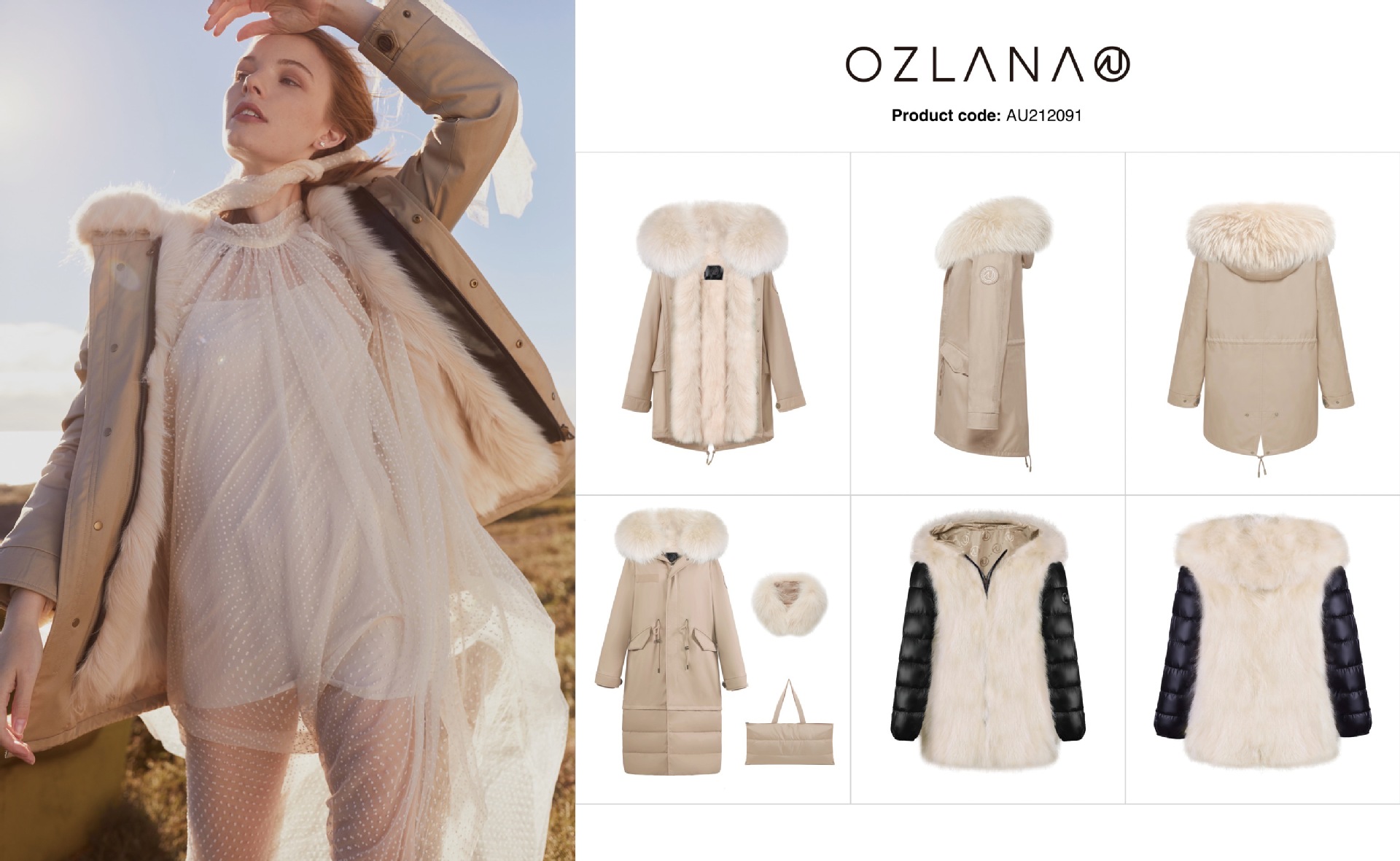 ozlana21款派克大衣多色外壳多种穿法7