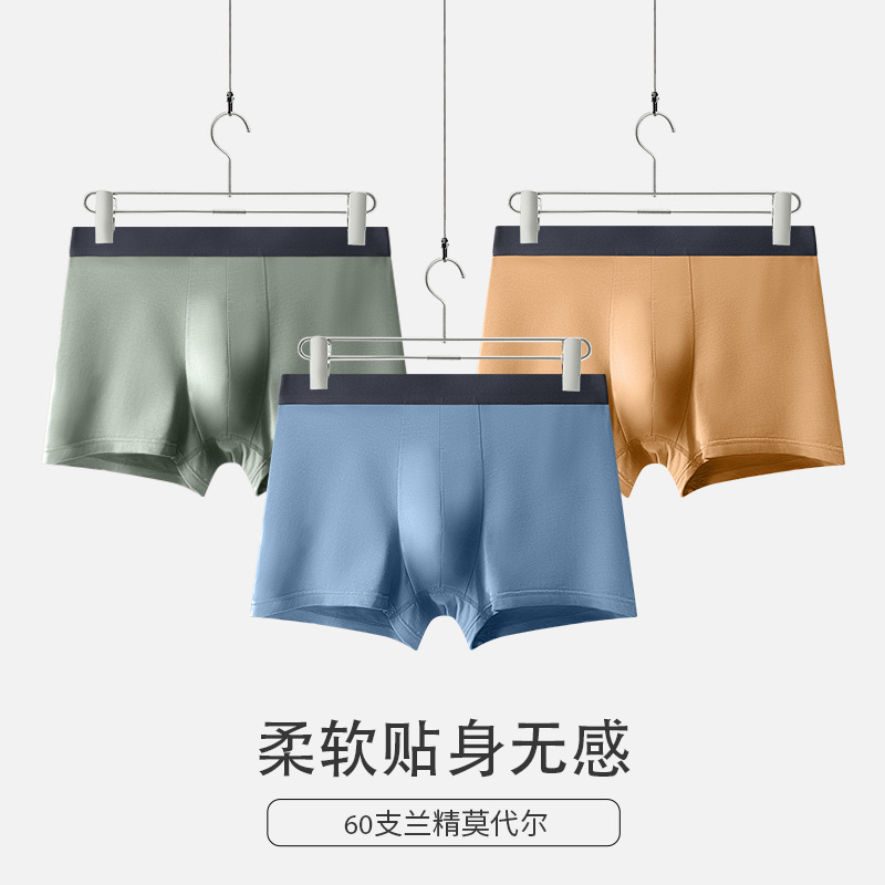 Jiao Nei Same Style 60 Lanjing Modal Underwear Men's Breathable Ice Silk Men's Boyshorts Wholesale Summer