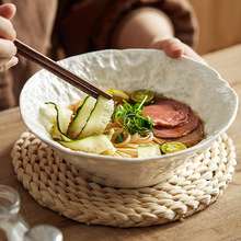 岩石纹汤碗家用大号斗笠沙拉碗创意陶瓷泡面碗高级感特色酒店餐具