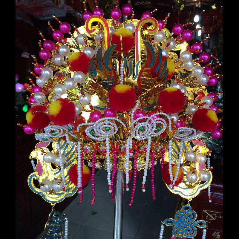 妈祖神像帽神像装饰妈祖积善帽子赠衣菩萨家用寺庙凤冠娘娘菩萨