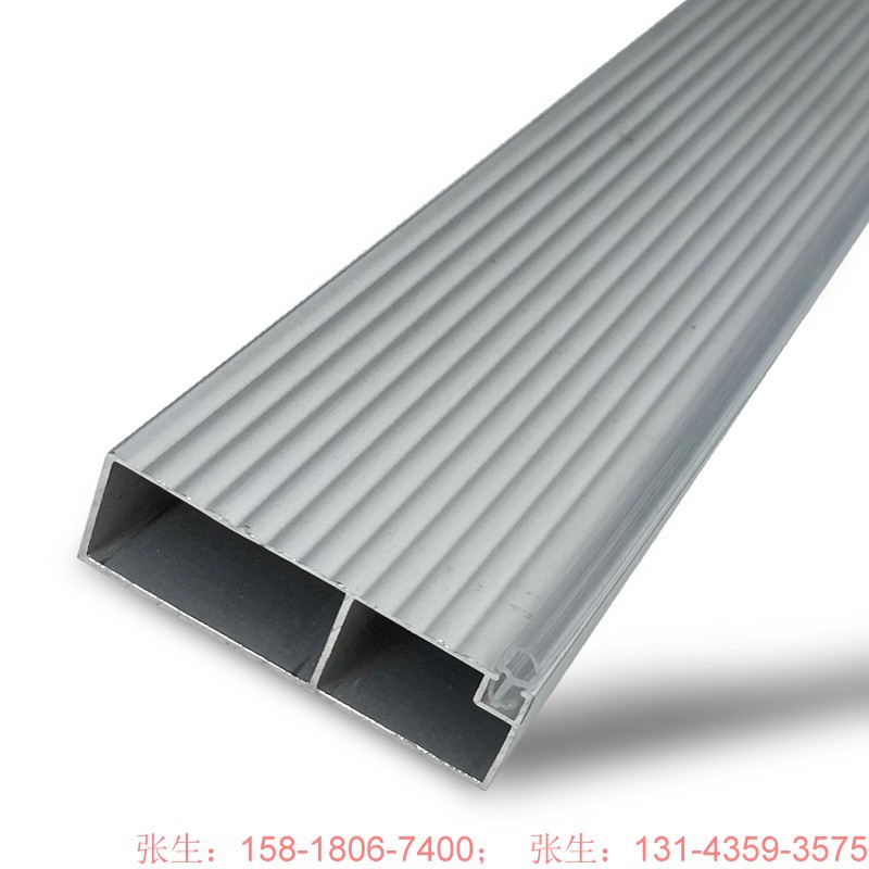 铝合金垫条48x16橱柜前拉条带加强筋铝横梁水槽横梁带防撞胶条