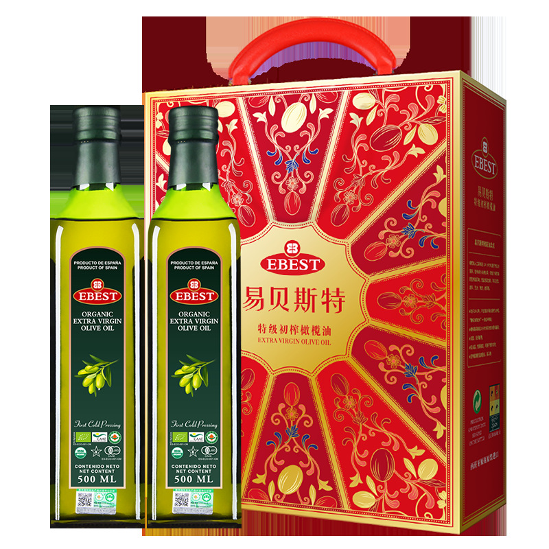 ebest易贝斯特西班牙原装进口有机橄榄油礼盒装500ml*2-阿里巴巴