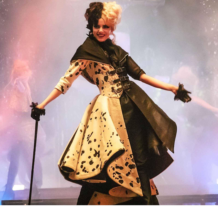 现货 黑白魔女库伊拉 德维尔 101忠狗cos 连衣裙反派角色扮演