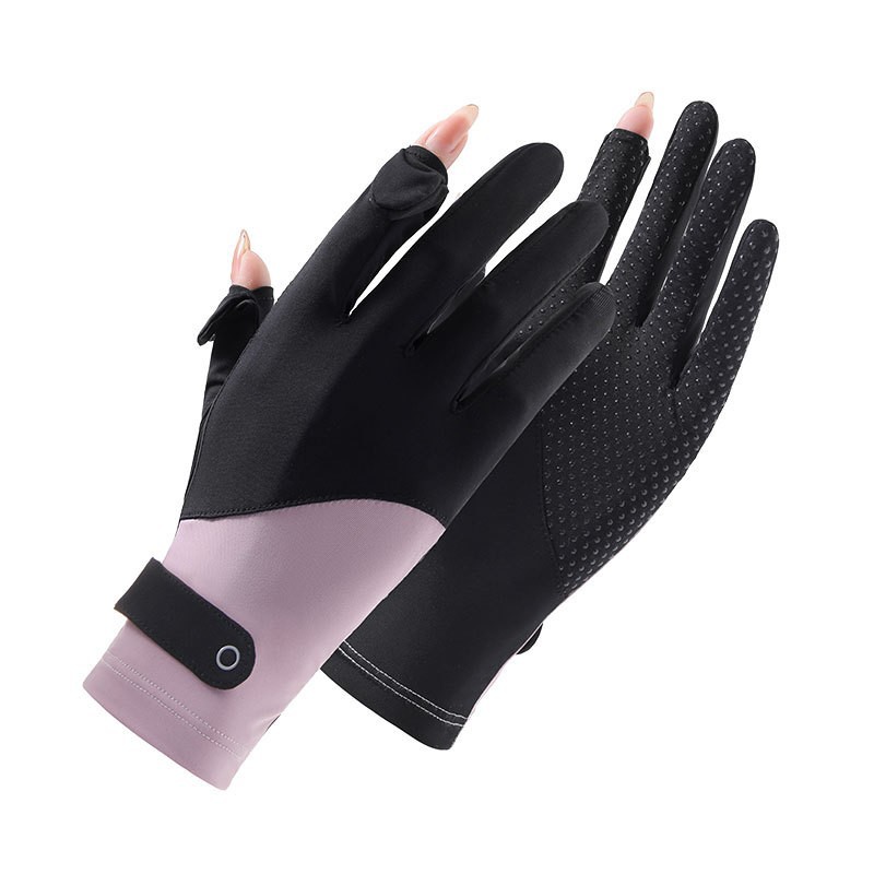 Car Knight Sun Protection Gloves Female Ice Silk Thin Fashion Non-Slip Summer Uv Protection Driving Electric Car