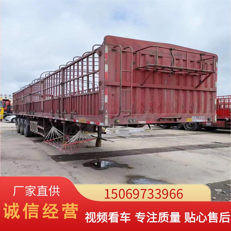 二手轻体13米16高栏半挂车 12米5半挂车价格 出口半挂车货车-阿里巴巴