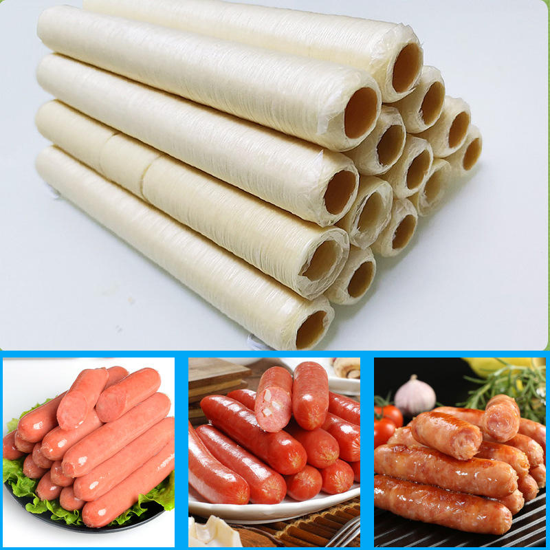 批发胶原蛋白肠衣多规格12-28自制香肠烤肠火锅肠可直接食用肠衣