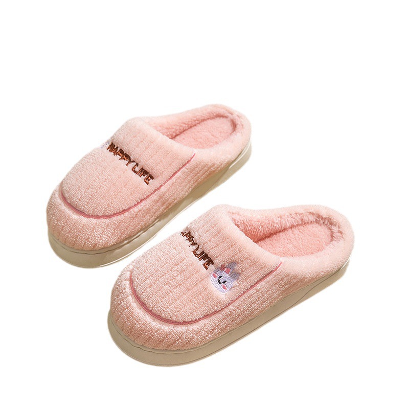 In Stock Cotton Slippers Women's Household Autumn Winter Indoor Warm Slippers Couple Slippers Men's Winter Home Shoes Manufacturer