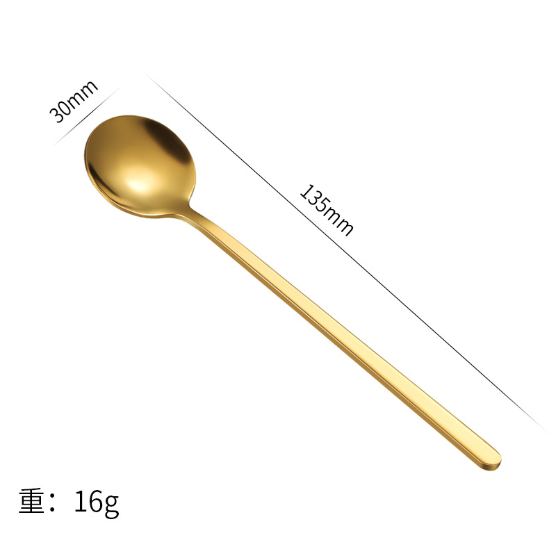 Stainless Steel round Spoon Coffee Stirring Spoon